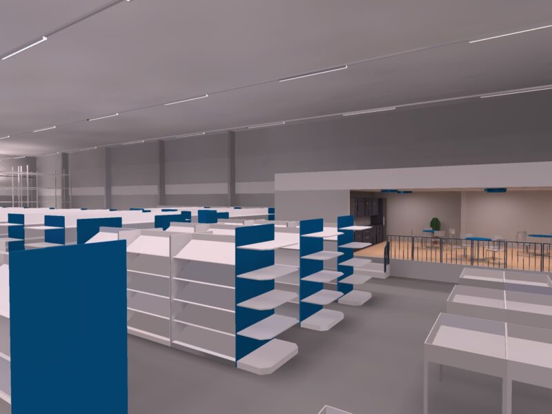 Dialux-kuva myymälästä