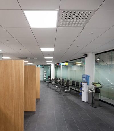 Bank branch lighting