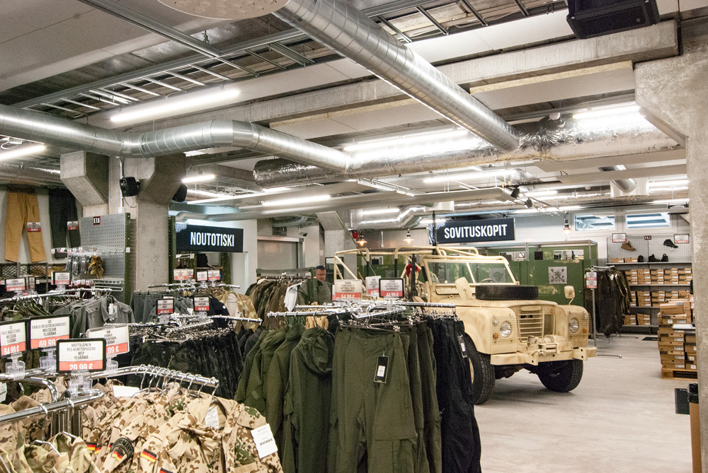 Varusteleka store in Helsinki Konala is lit with Airam Airaline Eco luminaires