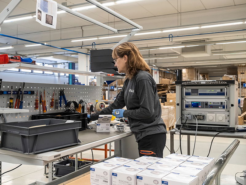 Lighting fixtures are tailored at the Lahti factory