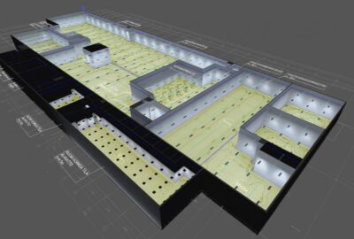 Airam DIALux model of production facilities