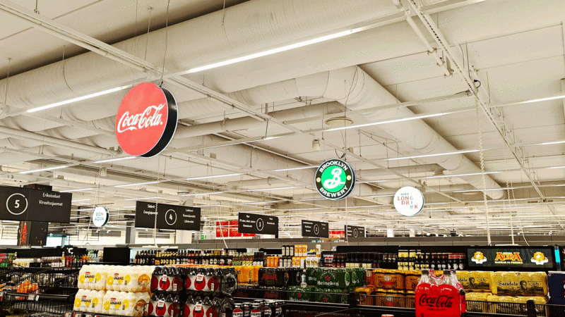 K-Citymarketin valaistus uusittiin Marketan avulla
